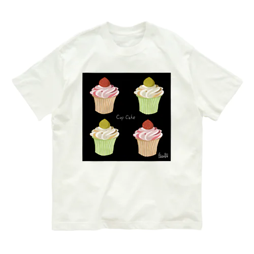 カップケーキ　くすみカラー オーガニックコットンTシャツ