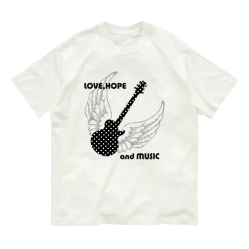 DOT GUITAR（wing A） オーガニックコットンTシャツ