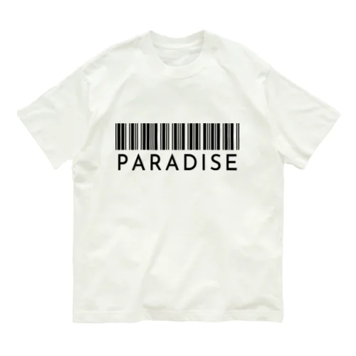 PARADISE（barcode） オーガニックコットンTシャツ