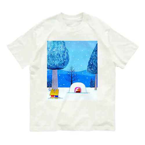 アートとメルヘンと創作の森　ノスタルジック絵画　秋野あかね作「まだいるよ」 Organic Cotton T-Shirt