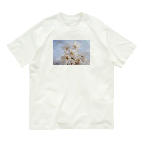 SAKURA-Oil Painting- Organic Cotton T-Shirt