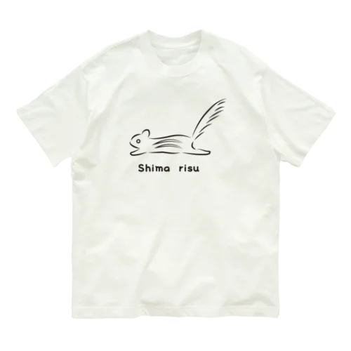 Shimarisu_モノクロ オーガニックコットンTシャツ