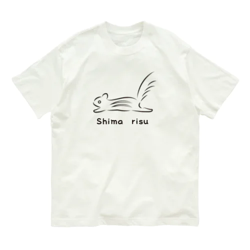 Shimarisu_モノクロ オーガニックコットンTシャツ