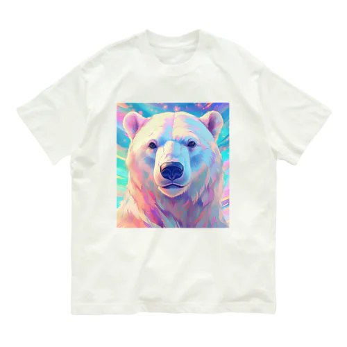 包容力ありそうな微笑み顔のシロクマさんTシャツ Organic Cotton T-Shirt