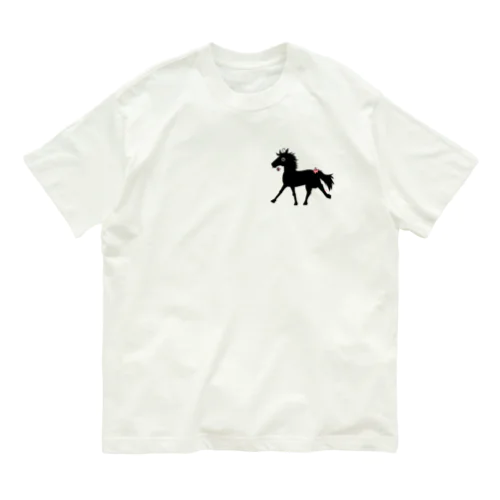 くろいうま　控えめバージョン Organic Cotton T-Shirt