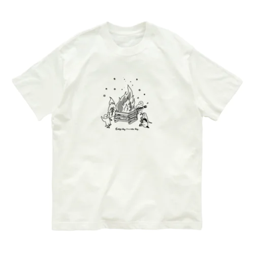 インコさんとキャンプファイヤー Organic Cotton T-Shirt