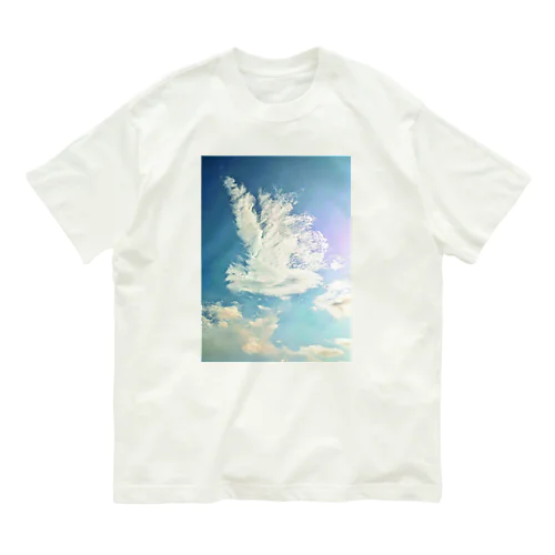 純白の鳳凰 オーガニックコットンTシャツ