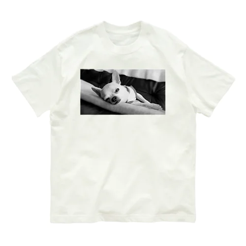 モノクロチワワ（アンニュイ2） Organic Cotton T-Shirt