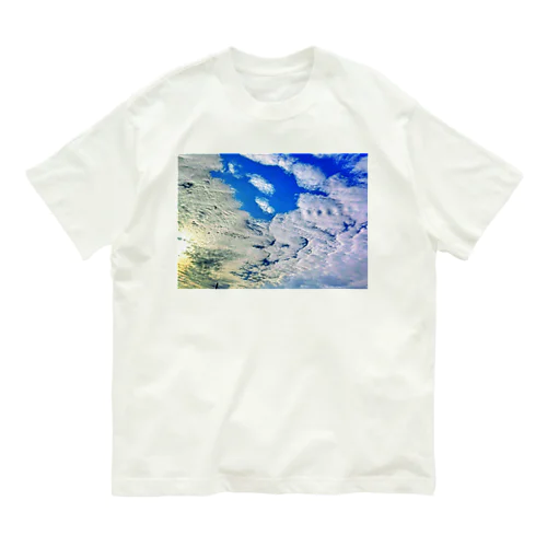 【A】キスをする雲～LOVE&PEACE オーガニックコットンTシャツ