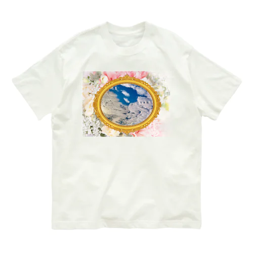 【B】キスをする雲～LOVE&PEACE オーガニックコットンTシャツ