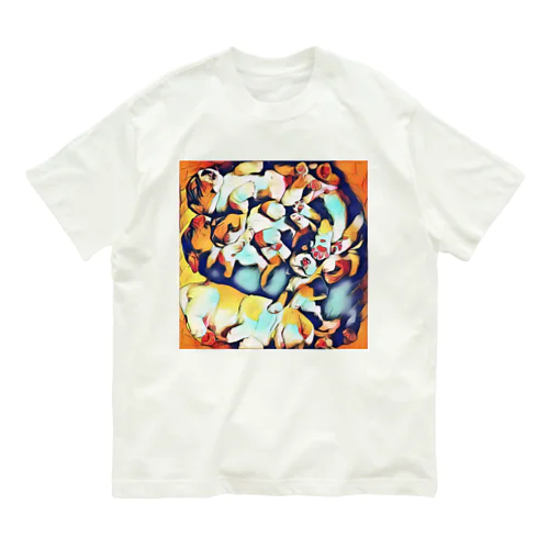 ビーグルベビーズ　籠入り　バックプリント Organic Cotton T-Shirt