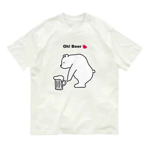 Beerを拾ったBear オーガニックコットンTシャツ