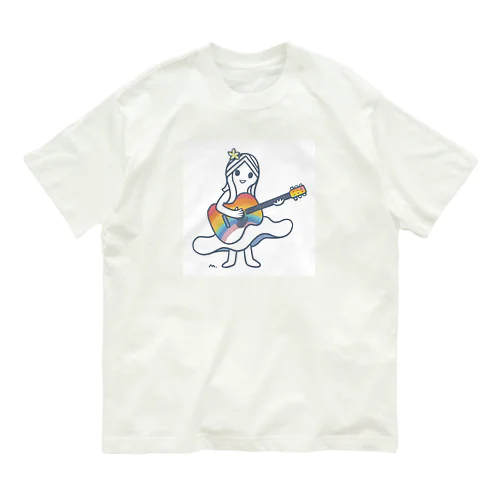 rainbow guitar girl  Organic Cotton T-Shirt