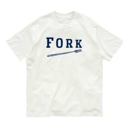 FORK (NAVY) Organic Cotton T-Shirt