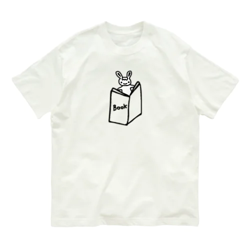 白　勉強うさぎ3 Organic Cotton T-Shirt