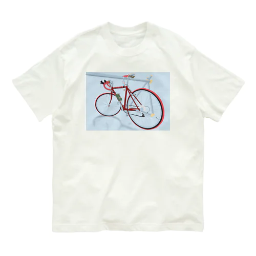 赤いロードバイク Organic Cotton T-Shirt