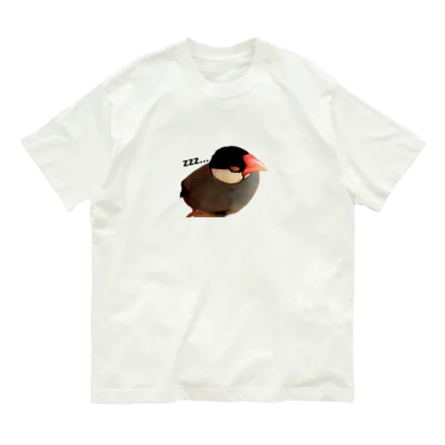 おねむな文鳥さん Organic Cotton T-Shirt