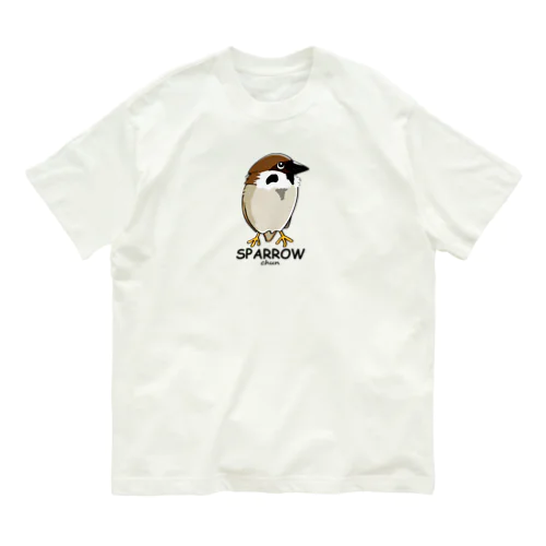 雀のちゅんちゃんだ Organic Cotton T-Shirt