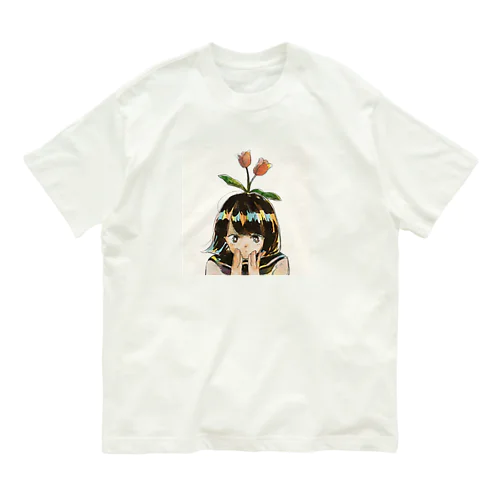 あほの花、咲く オーガニックコットンTシャツ