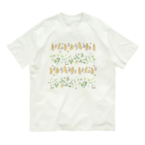 寝っころジリス Organic Cotton T-Shirt