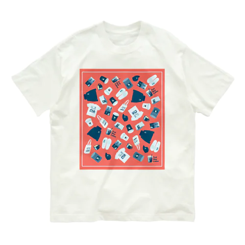 TealBlueItems_RED オーガニックコットンTシャツ