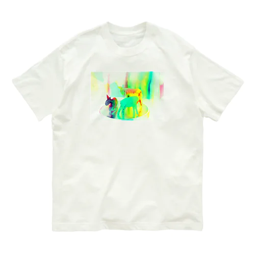 ひかるロバ オーガニックコットンTシャツ