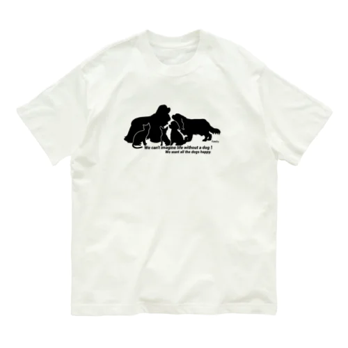 🔶bjﾁｬﾘﾃｨｰ🔶キャバリア Family＊cavalier_charity series Organic Cotton T-Shirt