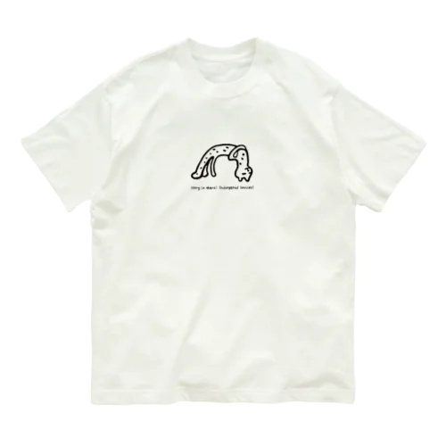 「ガンバレ！絶滅くん！」チーター　オーガニックコットンTシャツ 유기농 코튼 티셔츠