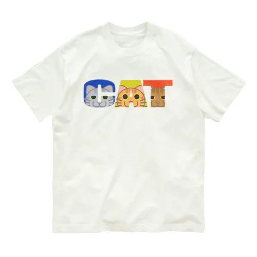 CAT ロゴマーク トラネコ Organic Cotton T-Shirt