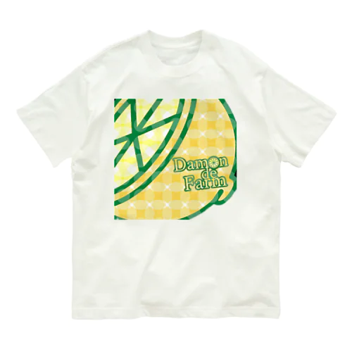 Damonde New .レモンロゴ2 オーガニックコットンTシャツ