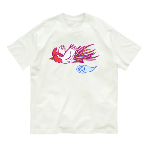 flying niwatori オーガニックコットンTシャツ