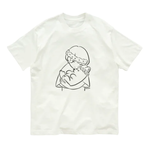 花冠と犬とハグ Organic Cotton T-Shirt