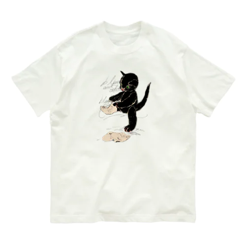 くつしたねこ Organic Cotton T-Shirt