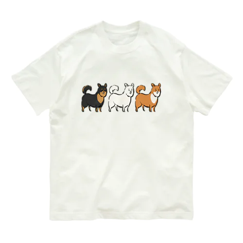 3匹のイッヌさま Organic Cotton T-Shirt