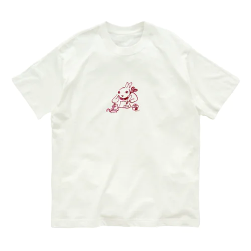 お手紙うさぎ オーガニックコットンTシャツ