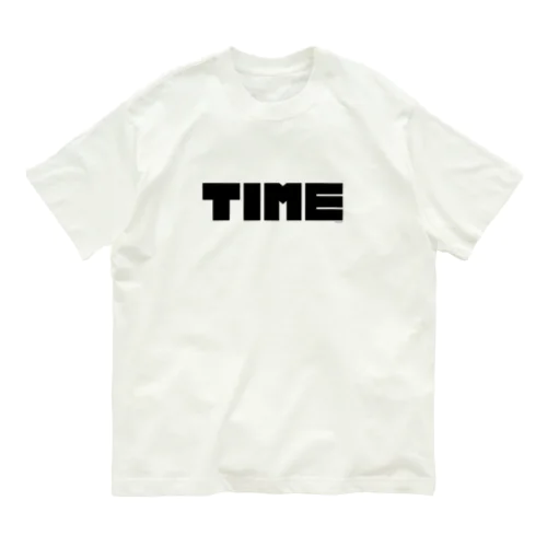 TIME / Black オーガニックコットンTシャツ