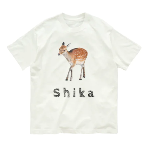 シカのおさんぽ オーガニックコットンTシャツ