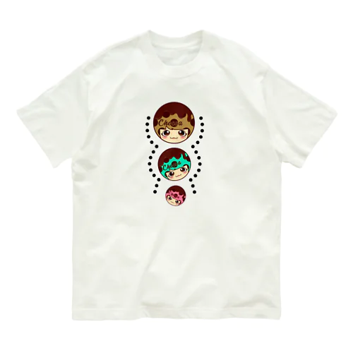 Chocoa. 3色だんご🍡O.C. オーガニックコットンTシャツ