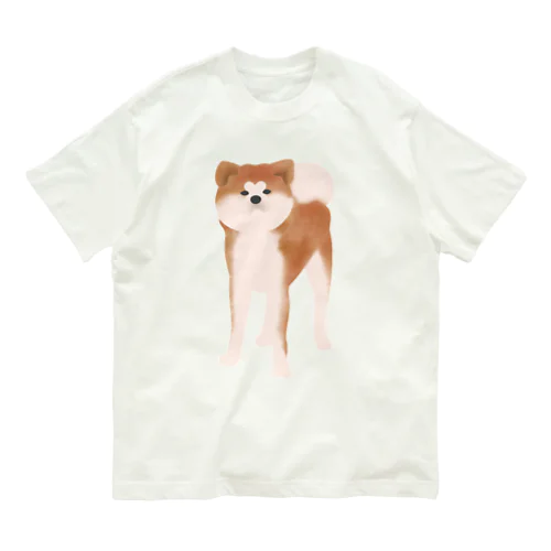 秋田犬【赤毛】 オーガニックコットンTシャツ