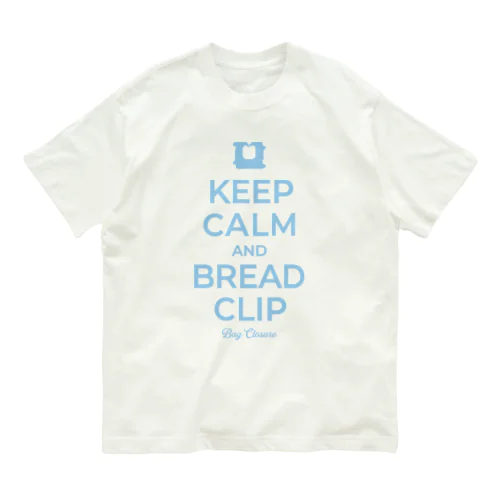 KEEP CALM AND BREAD CLIP [ライトブルー] オーガニックコットンTシャツ