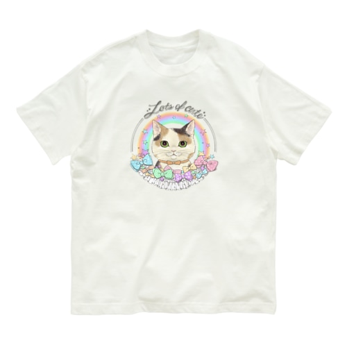 Lots of cute 〜フリルとリボンと三毛猫と〜 Organic Cotton T-Shirt