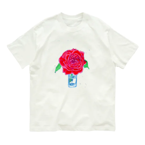 1輪の赤い薔薇🌹② Organic Cotton T-Shirt