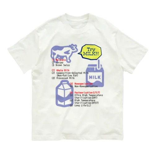 Try MILK!! オーガニックコットンTシャツ