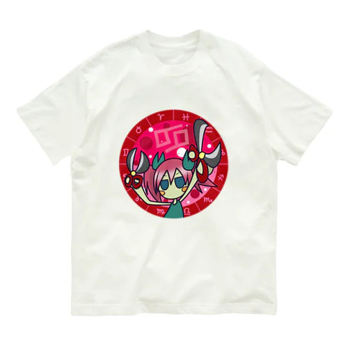 かに座 パターン2・フルカラー オーガニックコットンTシャツ