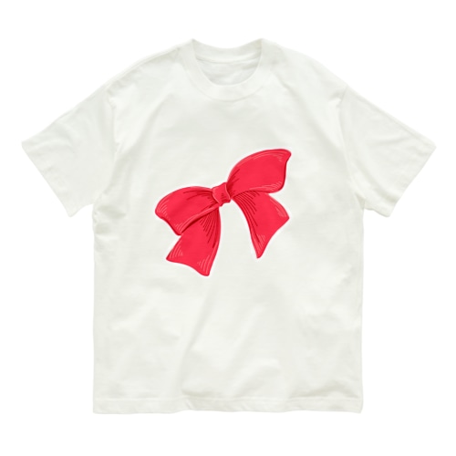 大きなリボン Organic Cotton T-Shirt