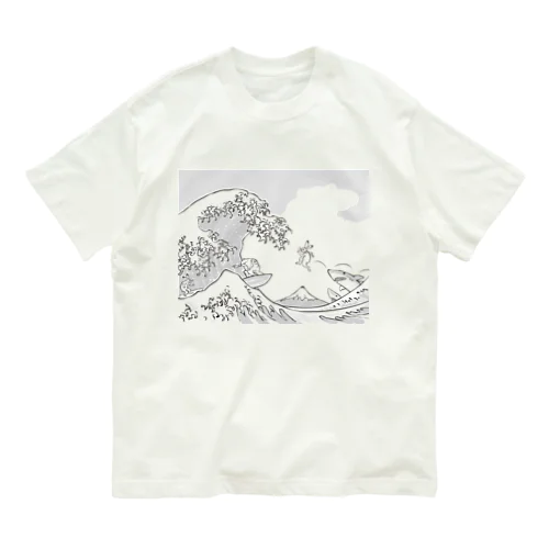 GIGA「冨嶽の白兎」 オーガニックコットンTシャツ