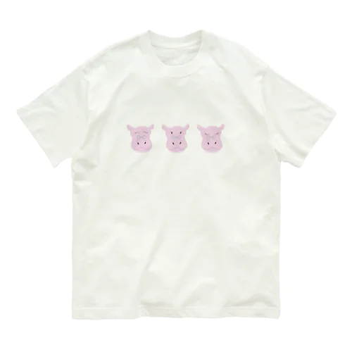 なんともいえない表情のカバ Organic Cotton T-Shirt