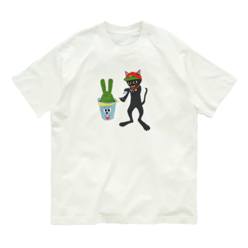 ネコラッパー オーガニックコットンTシャツ