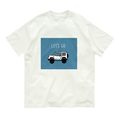 LET'S GO OFFROAD!!(ブルー) オーガニックコットンTシャツ