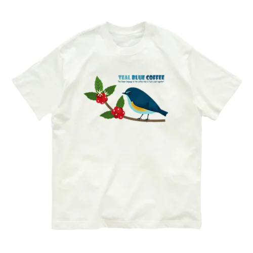 Teal Blue Bird Organic Cotton T-Shirt